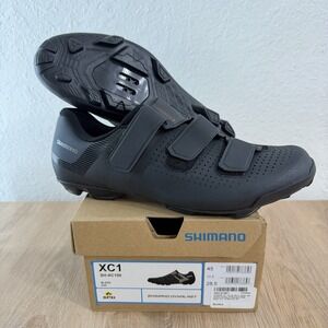 New Unisex Black Shimano XC1 SH-XC100 XC Cycling Shoes Size EU 45 USA 10.5 Men